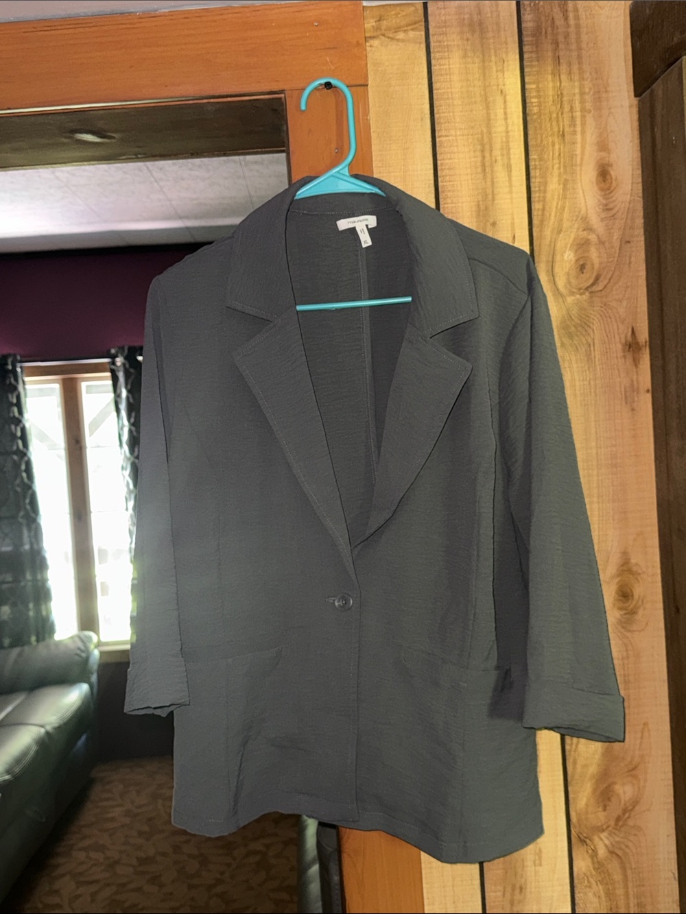 Maurices Dark Gray Women's Single-Button Blazer